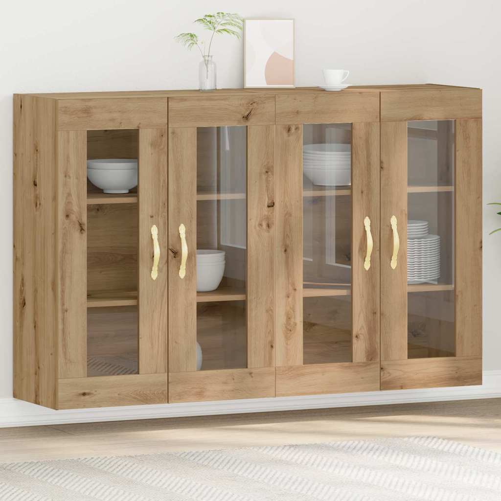 Meuble mural 2 pcs chêne artisanal 69,5 x 34 x 90 cm - XIOS