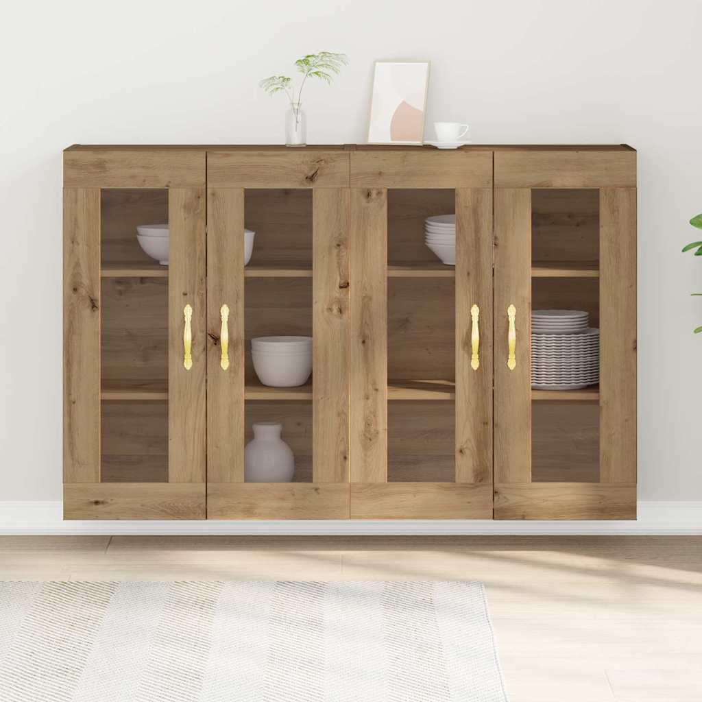 Meuble mural 2 pcs chêne artisanal 69,5 x 34 x 90 cm - XIOS