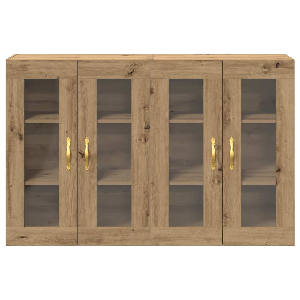 Meuble mural 2 pcs chêne artisanal 69,5 x 34 x 90 cm - XIOS