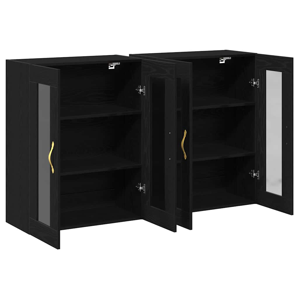 Meuble mural 2 pcs Chêne noir 69,5 x 34 x 90 cm - XIOS