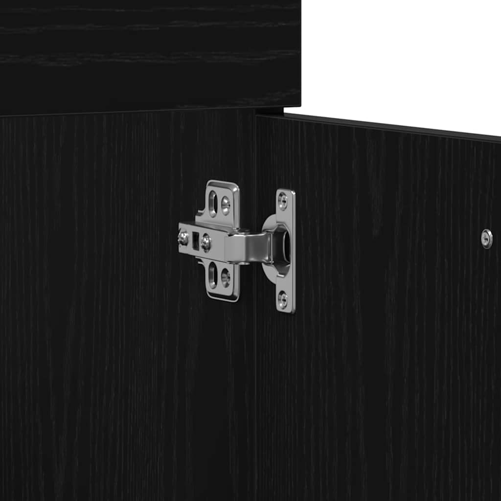 Ensemble de mobilier de salle de bain 3 pièces Chêne noir