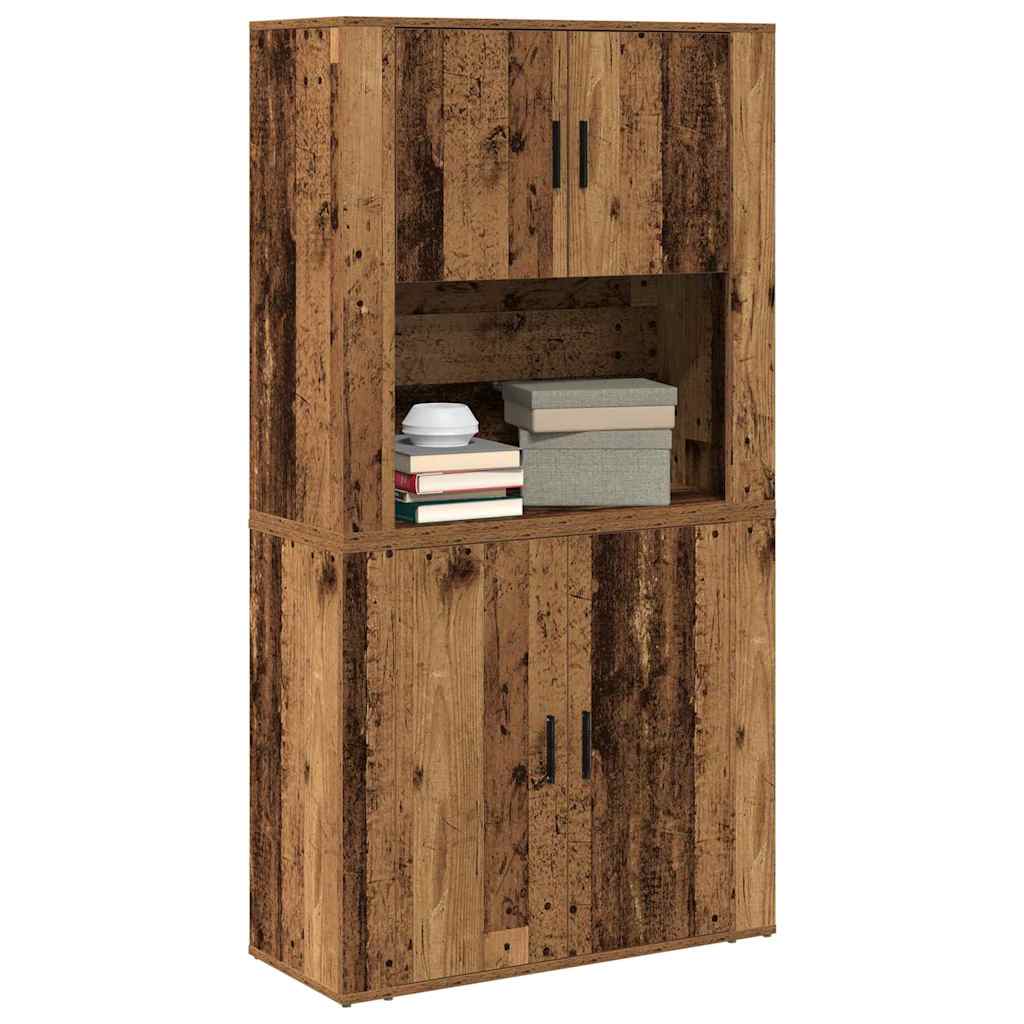 Haut meuble Bois ancien 80 x 33 x 150 cm Bois d'ingénierie - XIOS