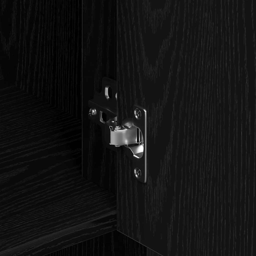 Haut meuble Chêne noir 80 x 33 x 150 cm Bois d'ingénierie - XIOS