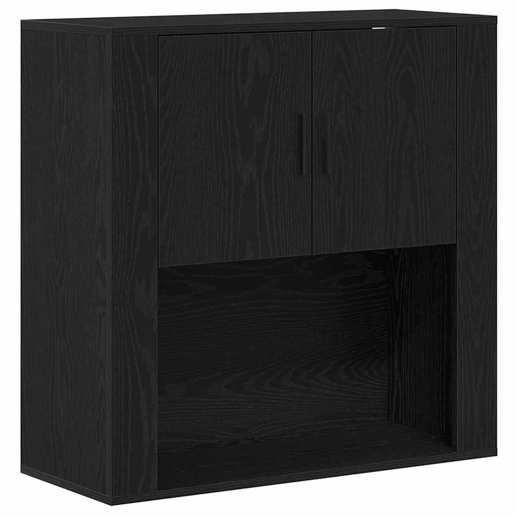 Haut meuble Chêne noir 80 x 33 x 150 cm Bois d'ingénierie - XIOS
