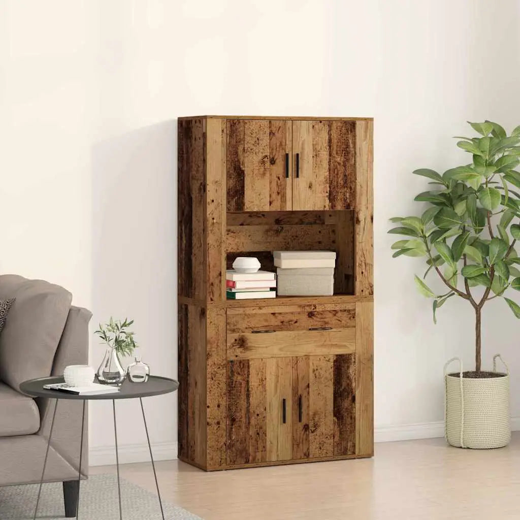 Haut de Buffet Bois ancien 80 x 33 x 150 cm Bois d’ingénierie - XIOS