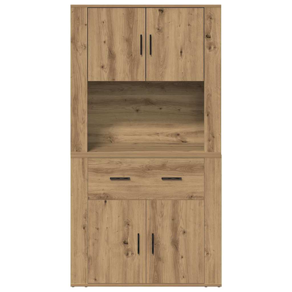 Haut de Buffet avec tiroir chêne artisanal 80 x 33 x 150 cm - XIOS