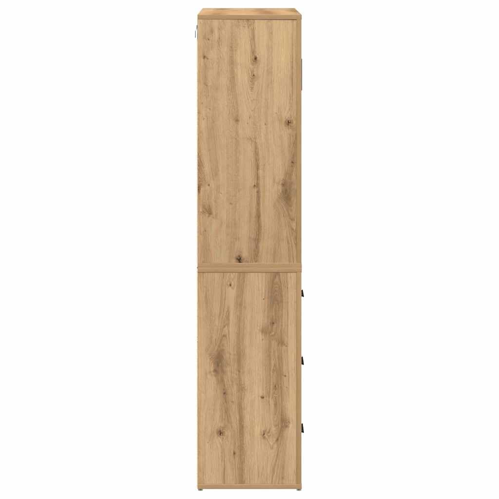 Haut de buffet avec tiroir chêne artisanal 80 x 33 x 150 cm - XIOS