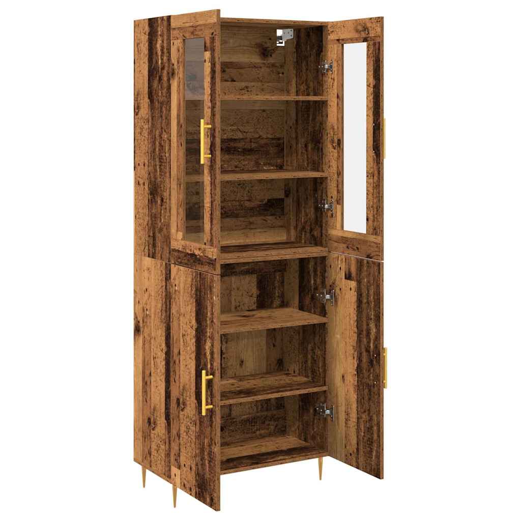Haut Armoire Montage mural 2 pcs Bois ancien 69,5 x 34 x 180 cm - XIOS