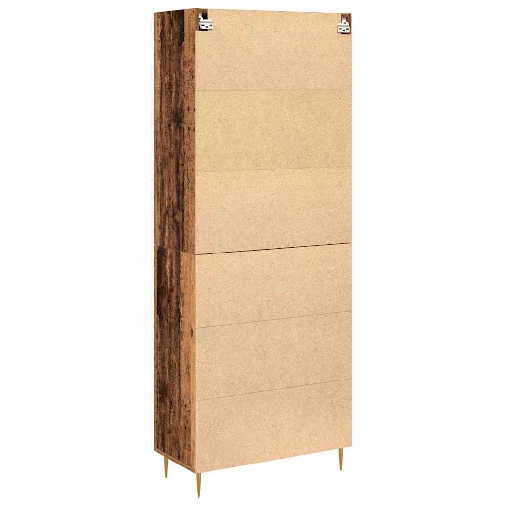 Haut Armoire Montage mural 2 pcs Bois ancien 69,5 x 34 x 180 cm - XIOS