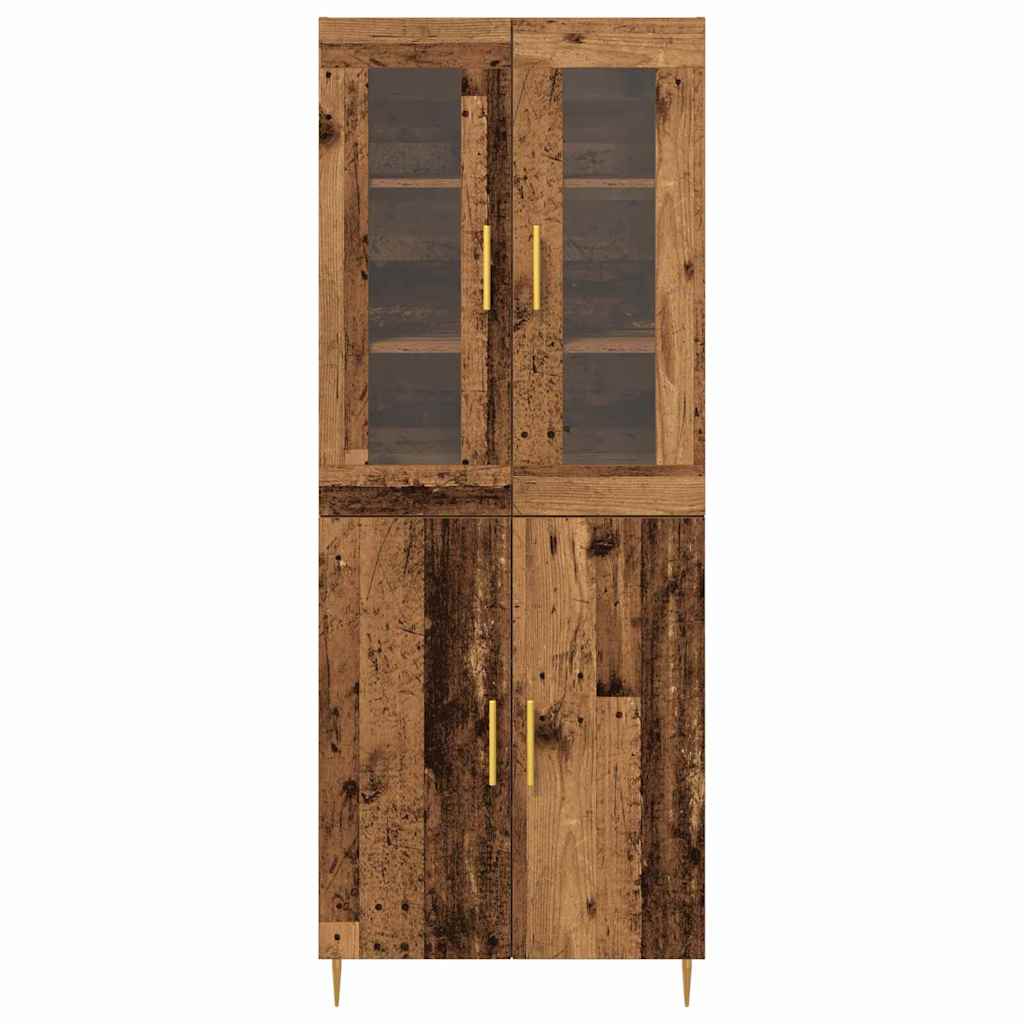 Haut Armoire Montage mural 2 pcs Bois ancien 69,5 x 34 x 180 cm - XIOS