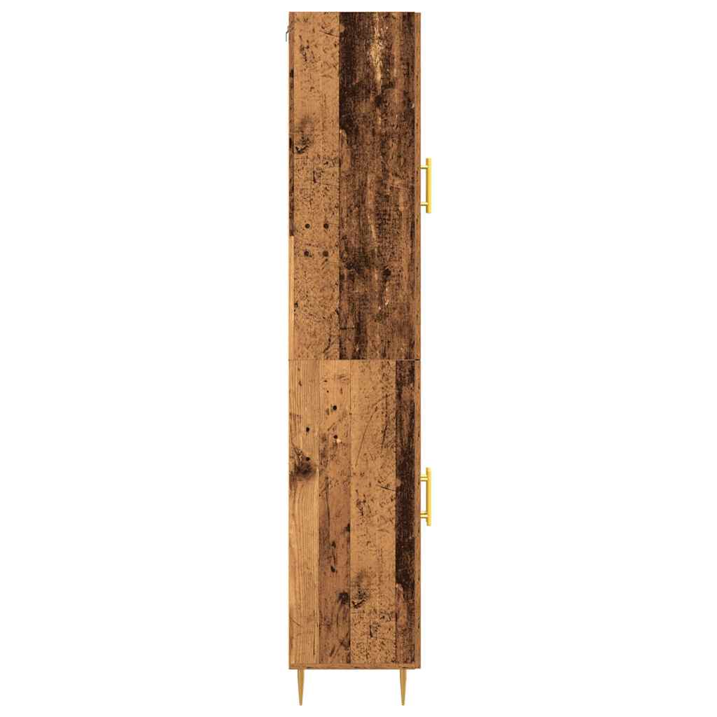 Haut Armoire Montage mural 2 pcs Bois ancien 69,5 x 34 x 180 cm - XIOS