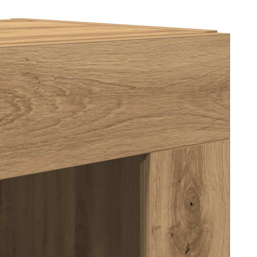 Haut Armoire 2 pcs chêne artisanal 69,5 x 34 x 180 cm - XIOS