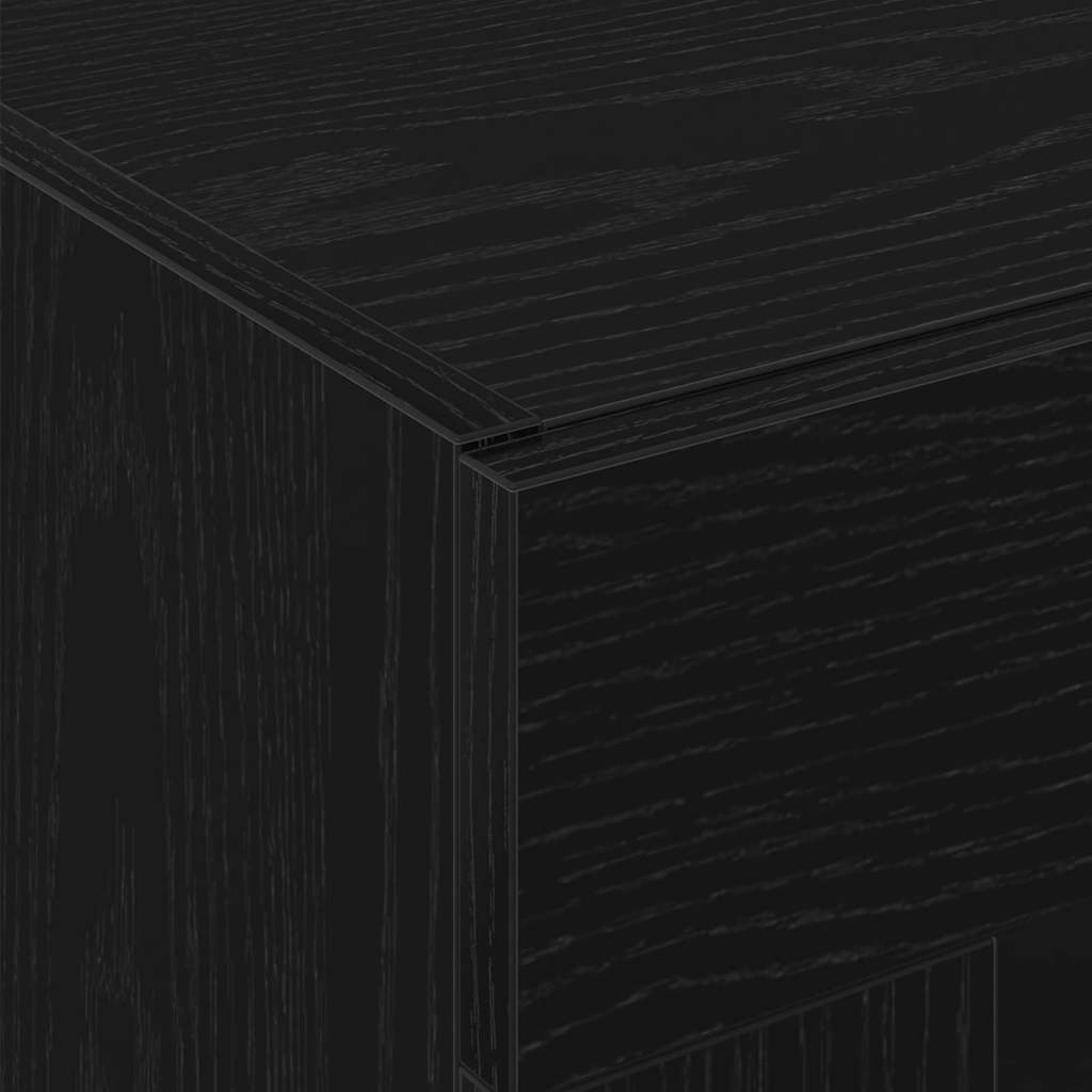 Haut Armoire Montage mural 2 pcs Chêne noir 69,5 x 34 x 180 cm - XIOS