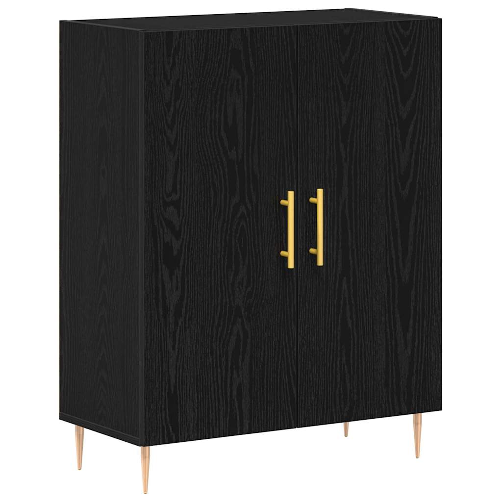 Haut Armoire Montage mural 2 pcs Chêne noir 69,5 x 34 x 180 cm - XIOS