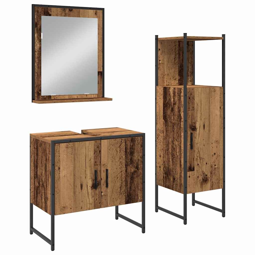 Ensemble de mobilier de salle de bain 3 pc Marron