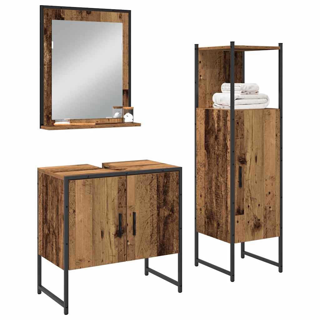 Ensemble de mobilier de salle de bain 3 pc Marron