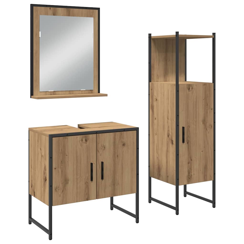 Ensemble de mobilier de salle de bain 3 pc Marron