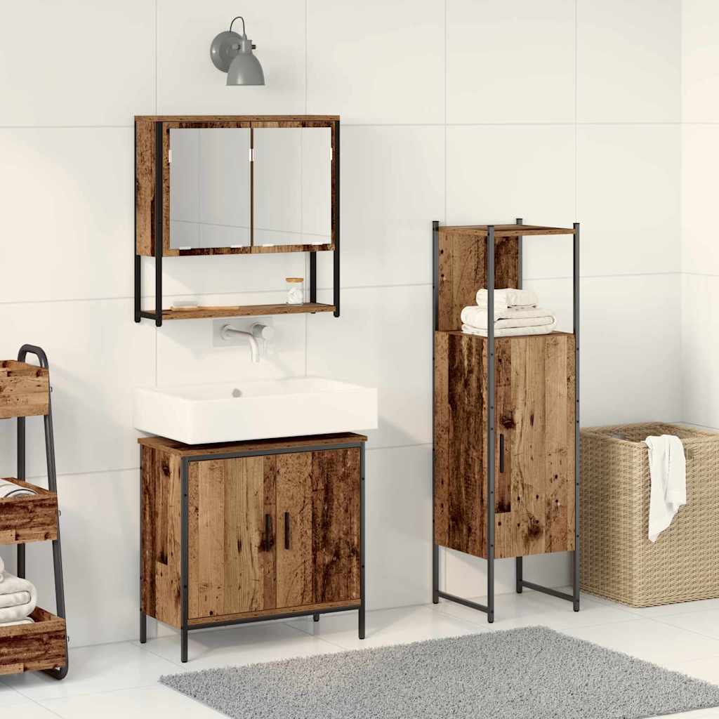 Ensemble de mobilier de salle de bain 3 pc Marron
