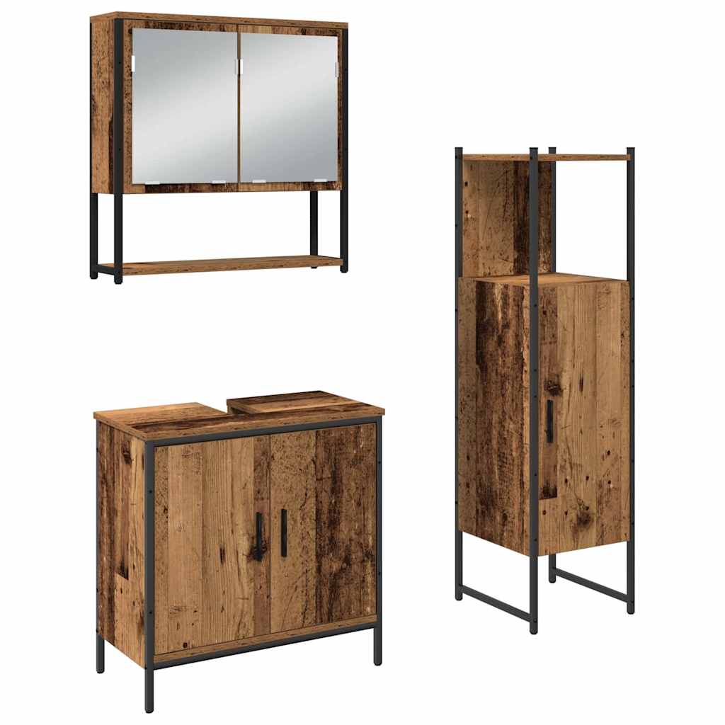 Ensemble de mobilier de salle de bain 3 pc Marron