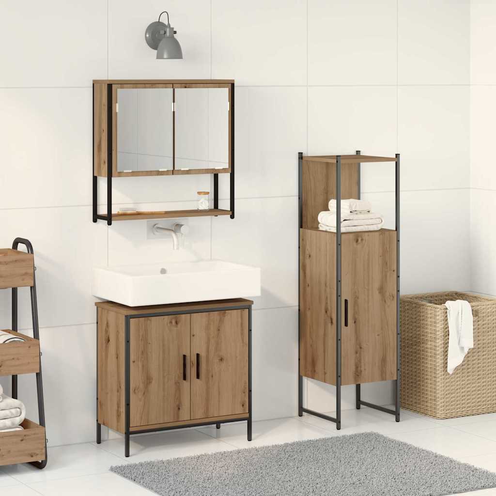 Ensemble de mobilier de salle de bain 3 pc Marron