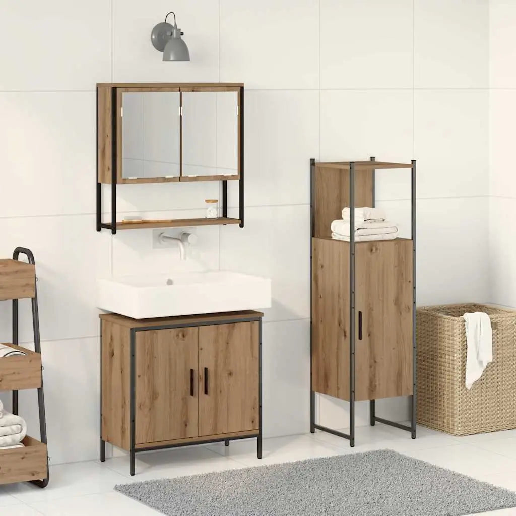 Ensemble de mobilier de salle de bain 3 pc Marron - XIOS