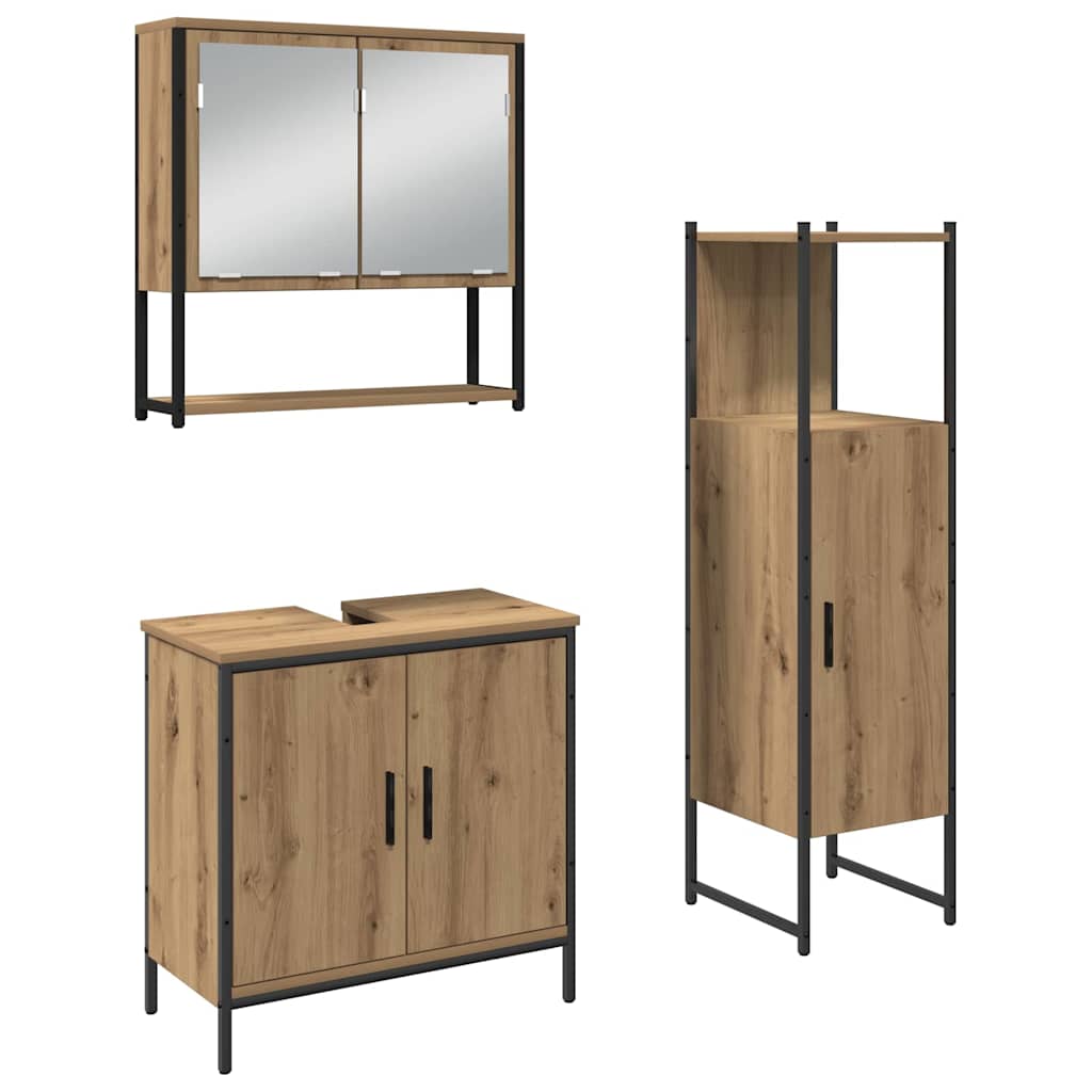 Ensemble de mobilier de salle de bain 3 pc Marron