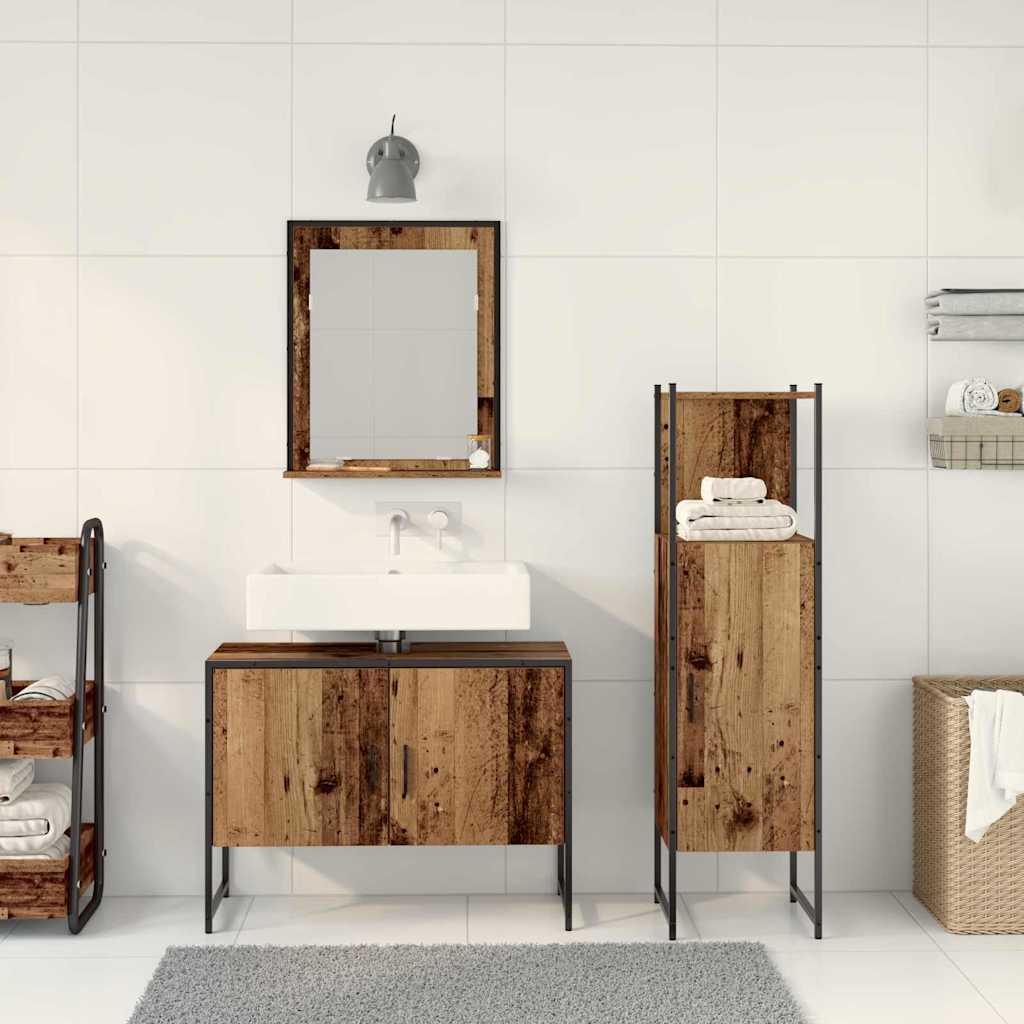 Ensemble de mobilier de salle de bain 3 pc Marron