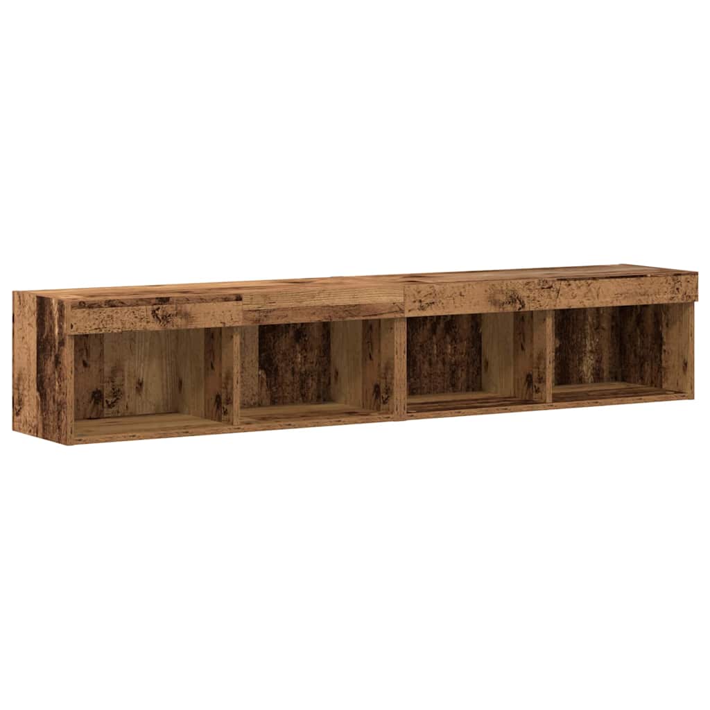 Ensemble de meuble TV mural Montage mural 6 pcs Bois ancien - XIOS