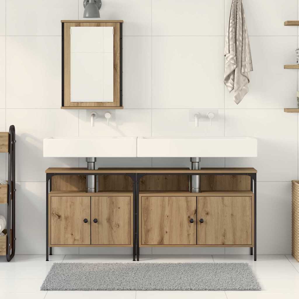 Meubles de salle de bain 3 pc Marron 80 x 30 x 60 cm - XIOS