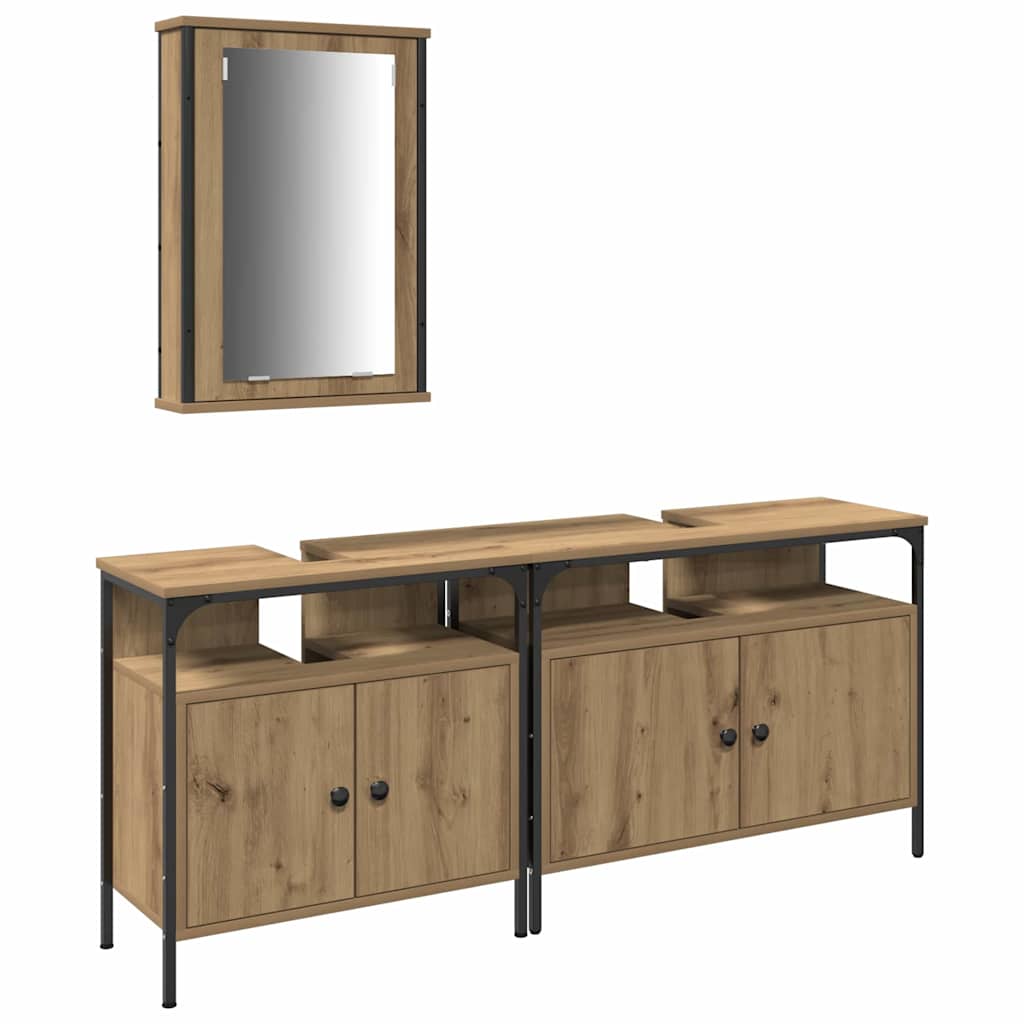 Meubles de salle de bain 3 pc Marron 80 x 30 x 60 cm - XIOS