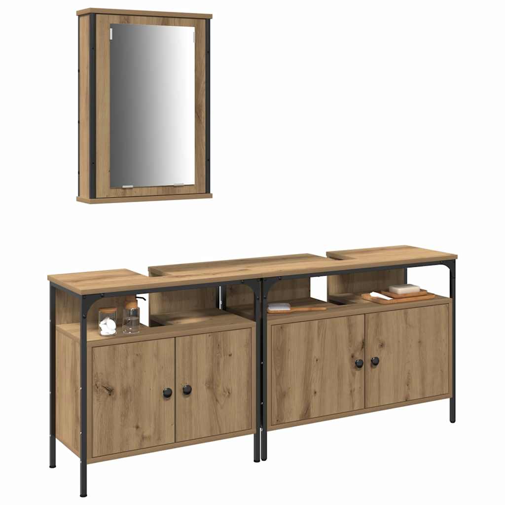 Meubles de salle de bain 3 pc Marron 80 x 30 x 60 cm - XIOS