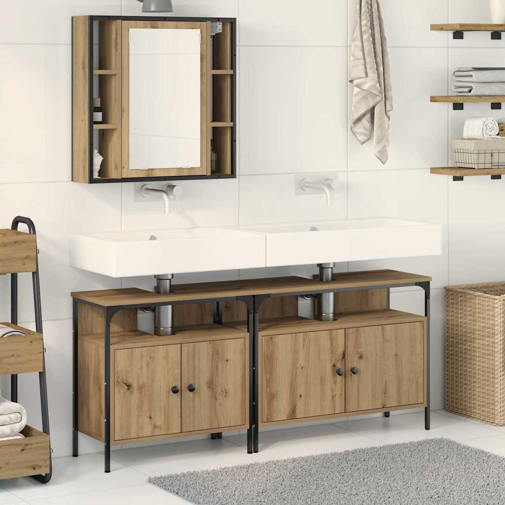 Meubles de salle de bain 3 pc Marron 80 x 30 x 60 cm - XIOS