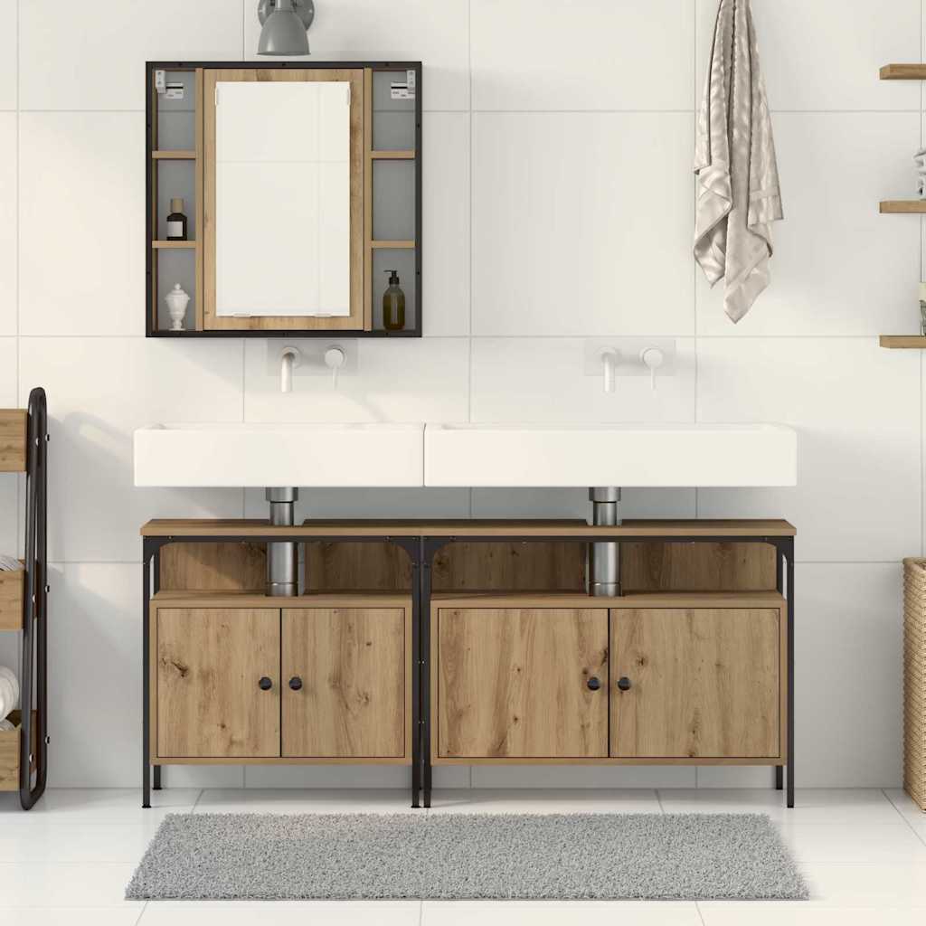 Meubles de salle de bain 3 pc Marron 80 x 30 x 60 cm - XIOS