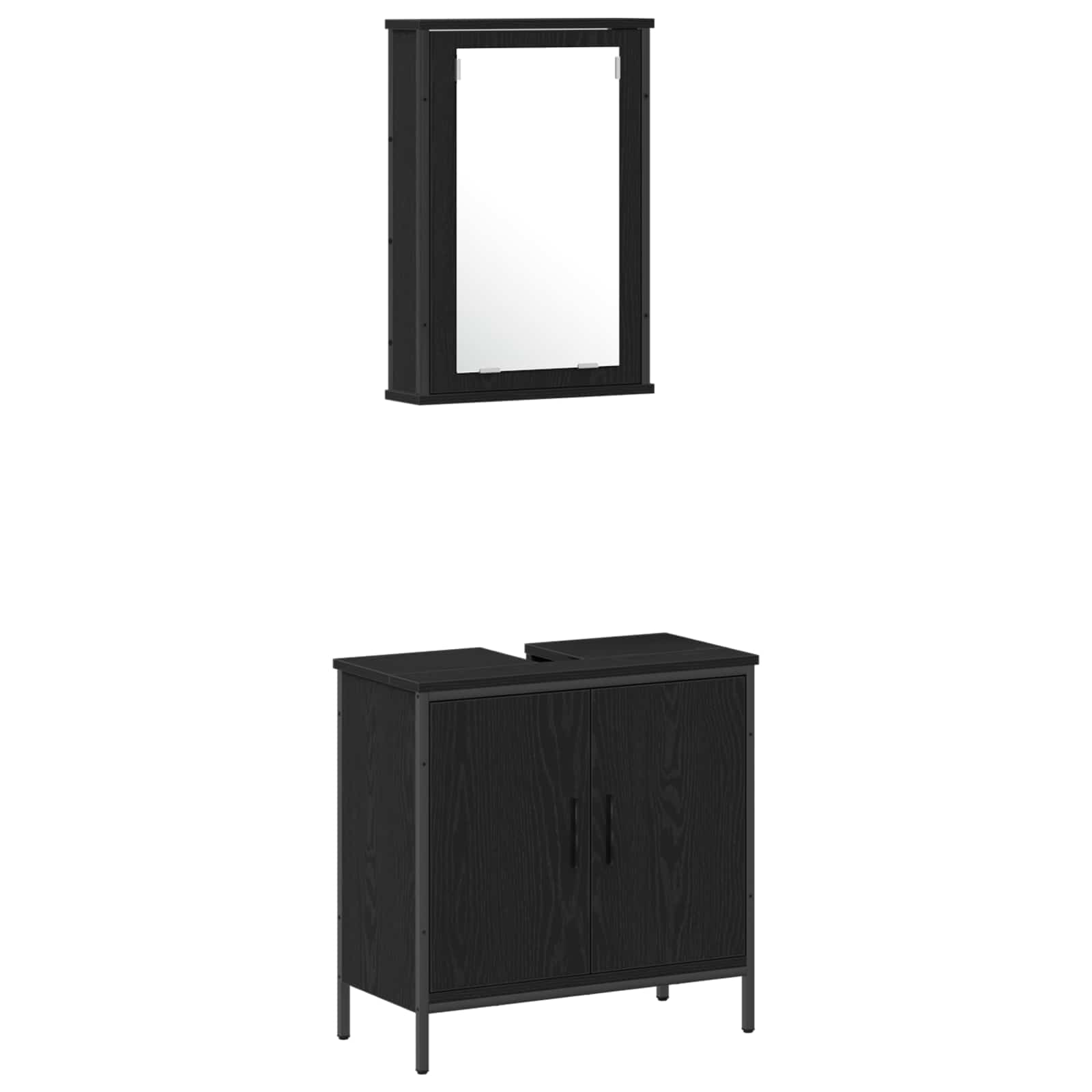 Ensemble de mobilier de salle de bain 3 pc Noir