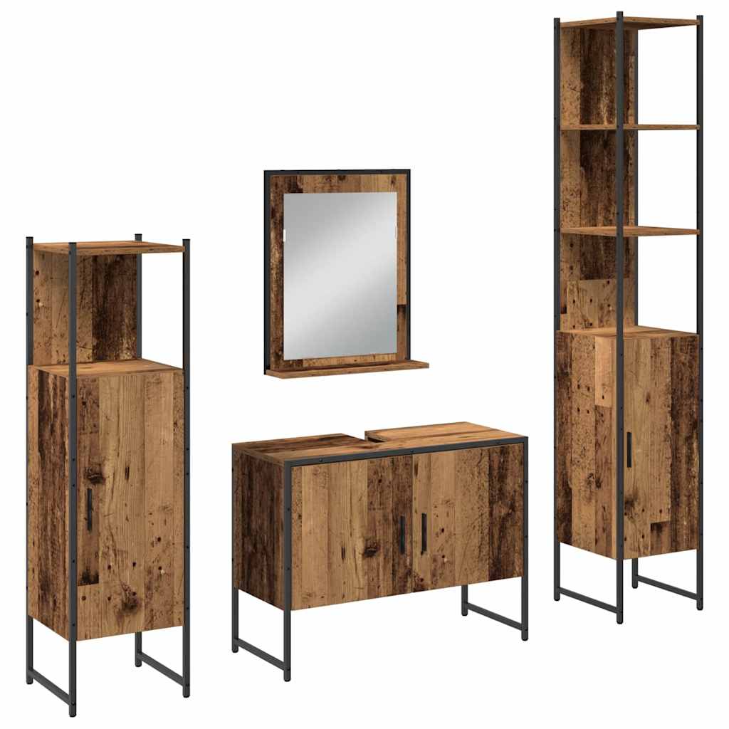 Ensemble de mobilier de salle de bain 4 pc Marron