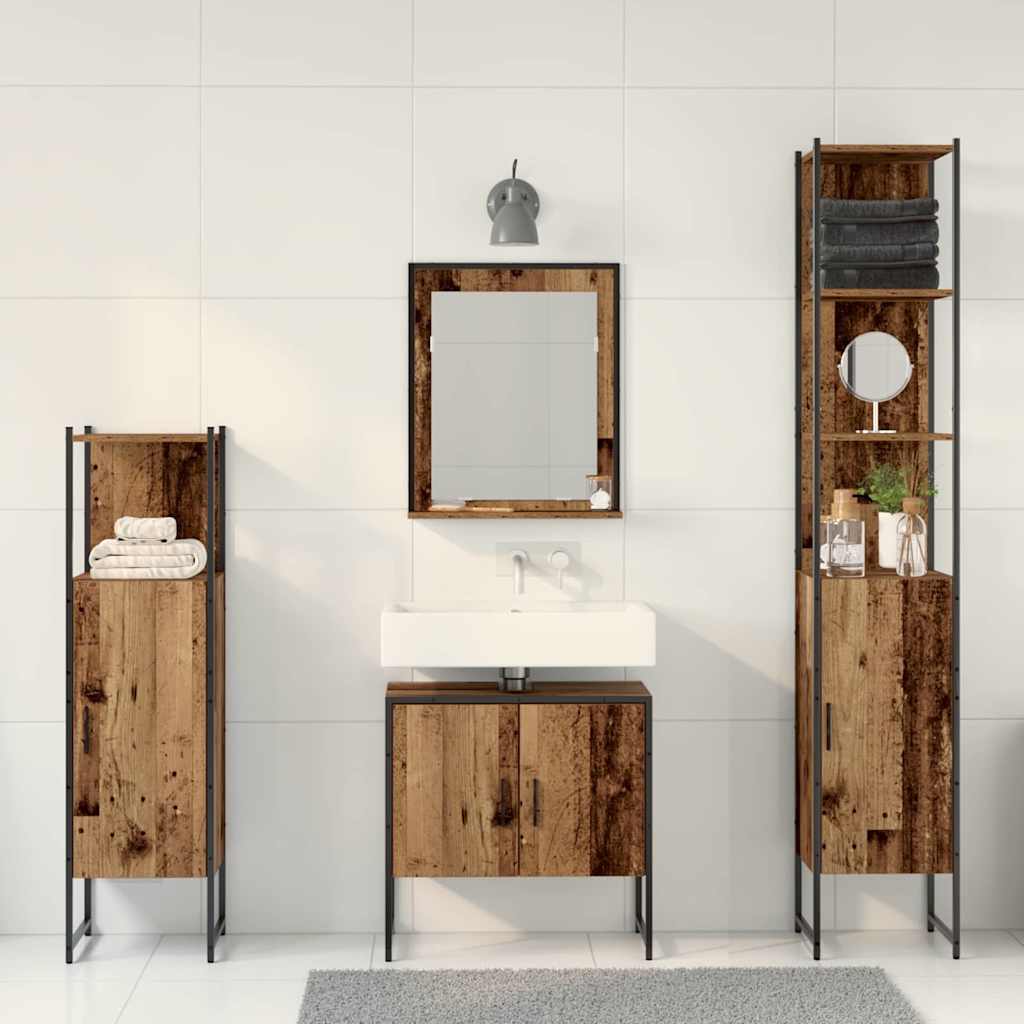 Ensemble de mobilier de salle de bain 4 pc Marron