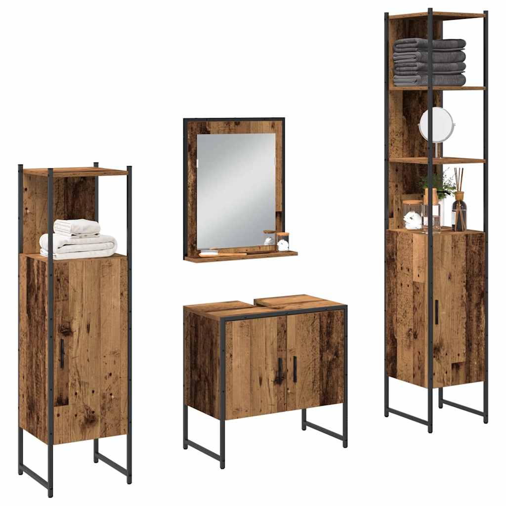 Ensemble de mobilier de salle de bain 4 pc Marron