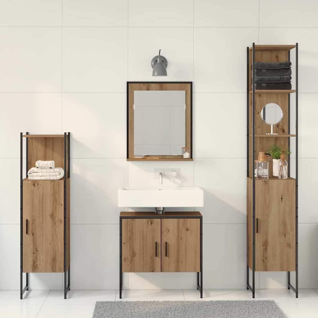Ensemble de mobilier de salle de bain 4 pc Marron