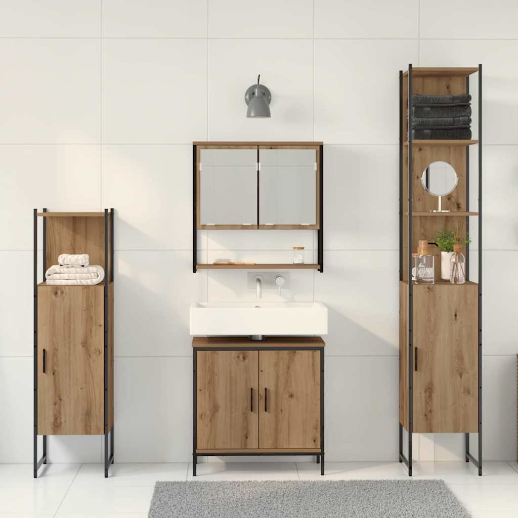 Ensemble de mobilier de salle de bain 4 pc Marron