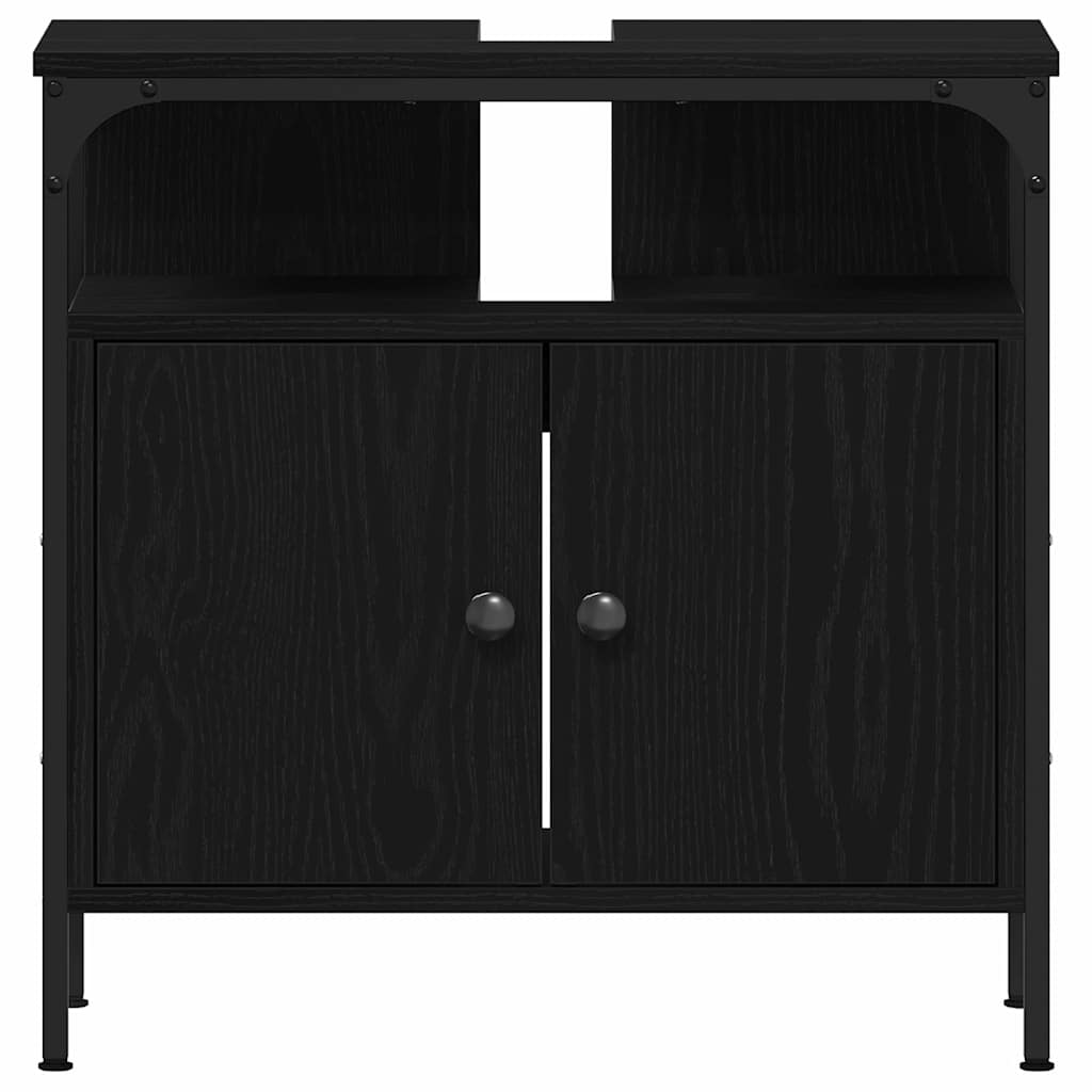 Ensemble de mobilier de salle de bain 4 pc Chêne noir