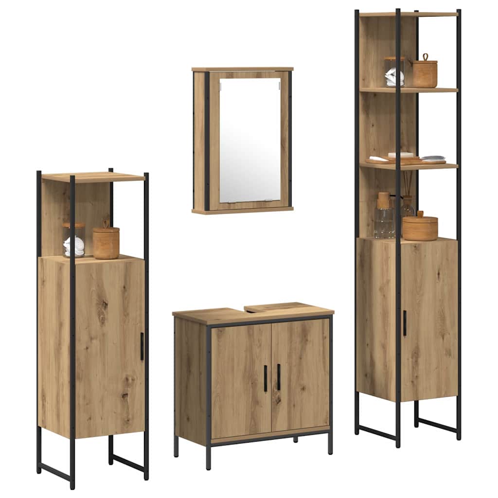 Ensemble de mobilier de salle de bain 4 pc Marron