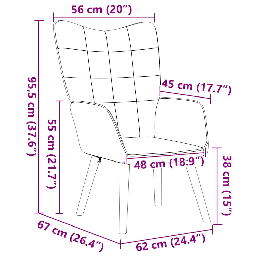 Fauteuil relaxant Gris foncé 62 x 67 x 95.5 cm tissu - XIOS