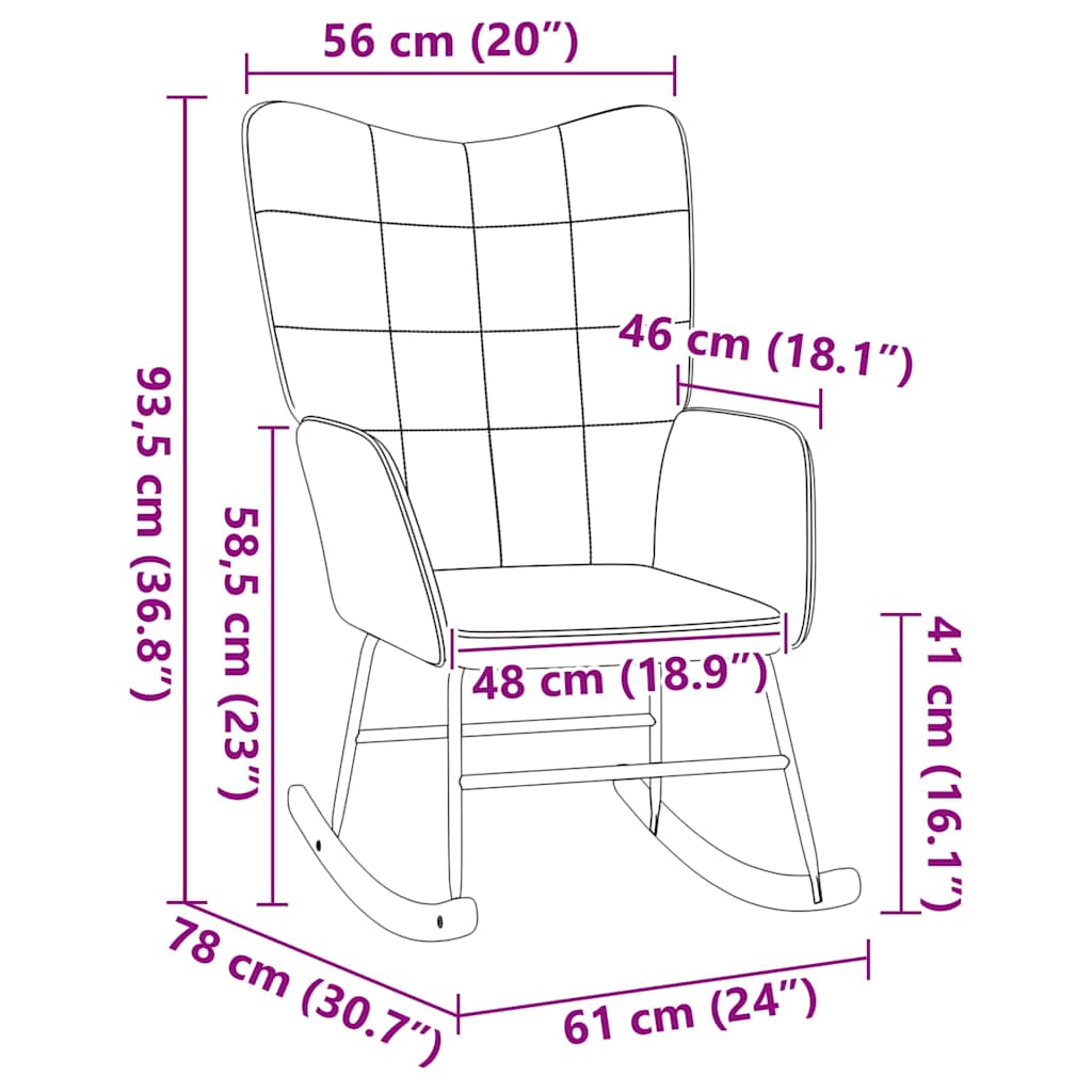 Fauteuil relaxant Beige 61 x 78 x 98 cm tissu - XIOS