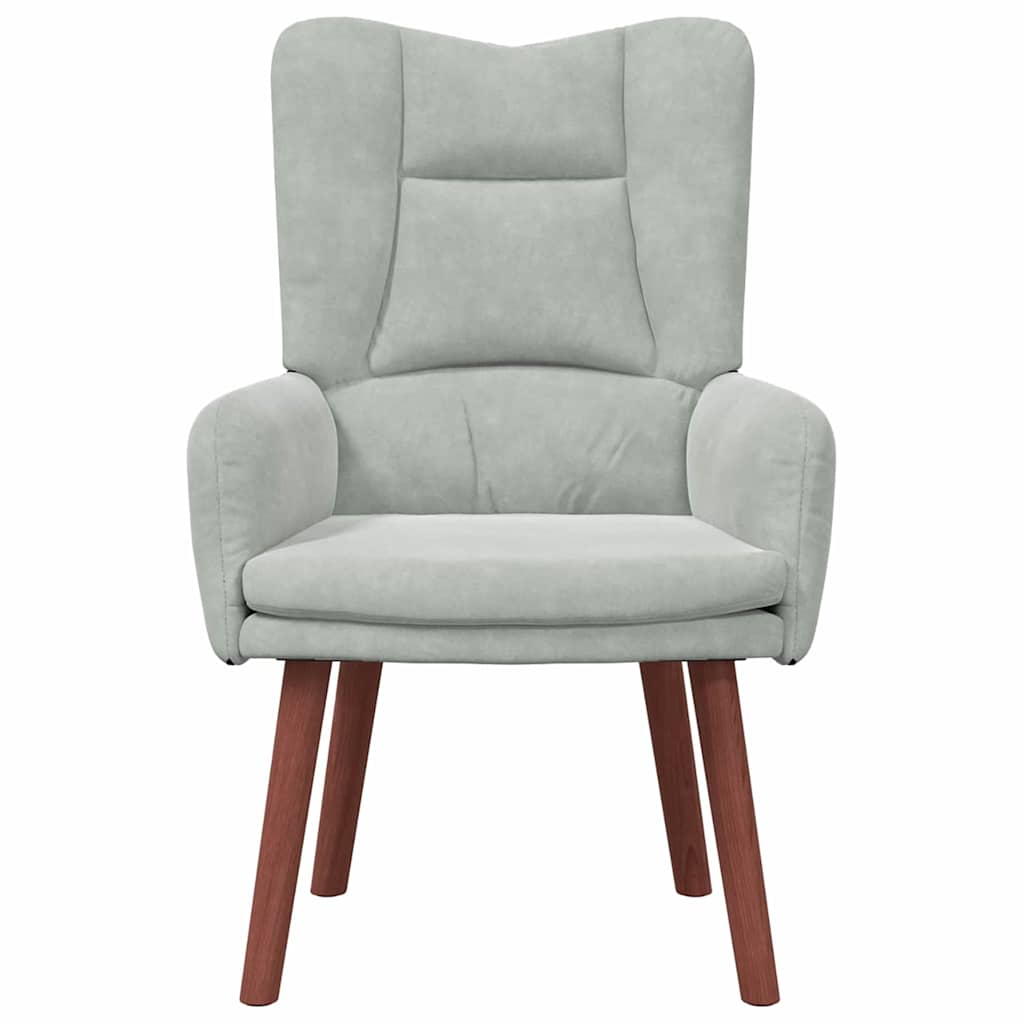 Fauteuil relaxant Gris clair 63 x 67 x 94 cm Velours - XIOS