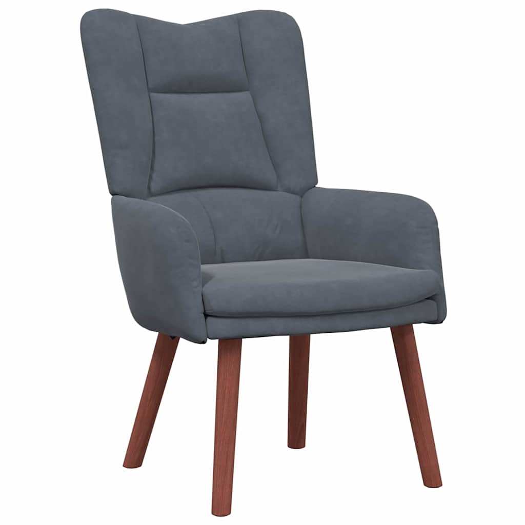 Fauteuil relaxant Gris foncé 63 x 67 x 94 cm Velours - XIOS