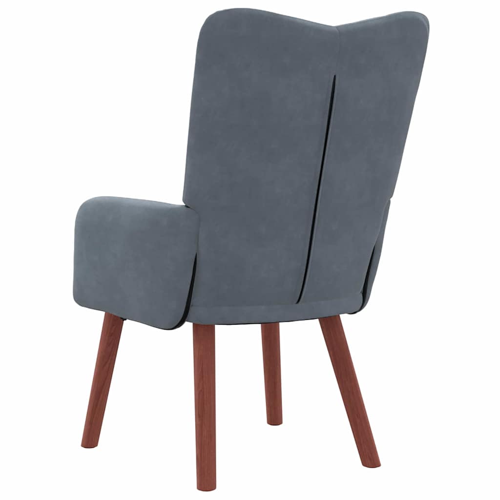 Fauteuil relaxant Gris foncé 63 x 67 x 94 cm Velours - XIOS