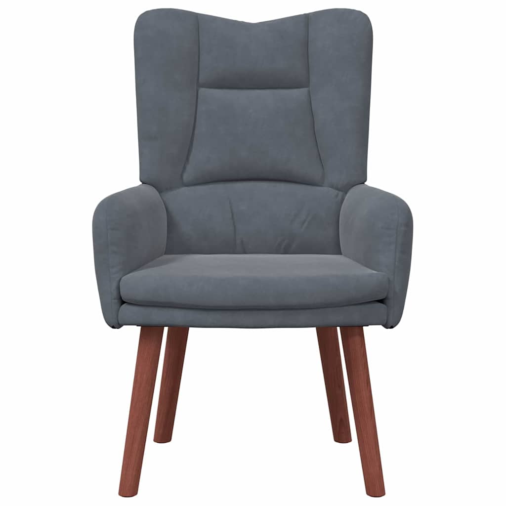 Fauteuil relaxant Gris foncé 63 x 67 x 94 cm Velours - XIOS