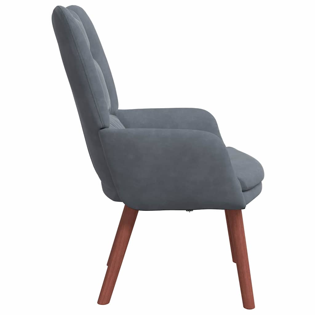 Fauteuil relaxant Gris foncé 63 x 67 x 94 cm Velours - XIOS
