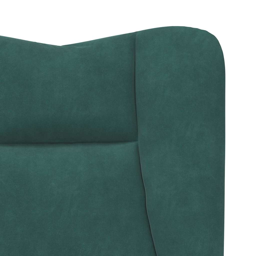 Fauteuil relaxant Vert foncé 63 x 67 x 94 cm Velours - XIOS