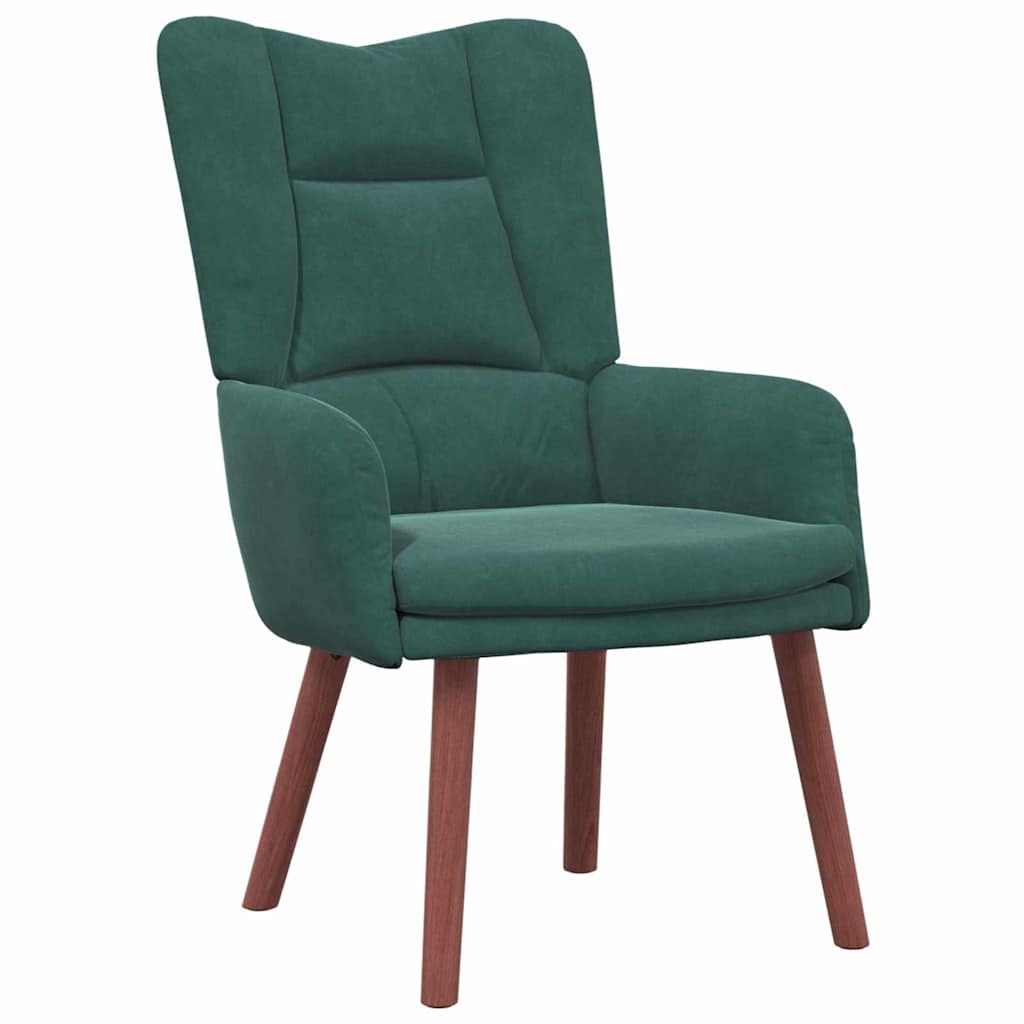 Fauteuil relaxant Vert foncé 63 x 67 x 94 cm Velours - XIOS